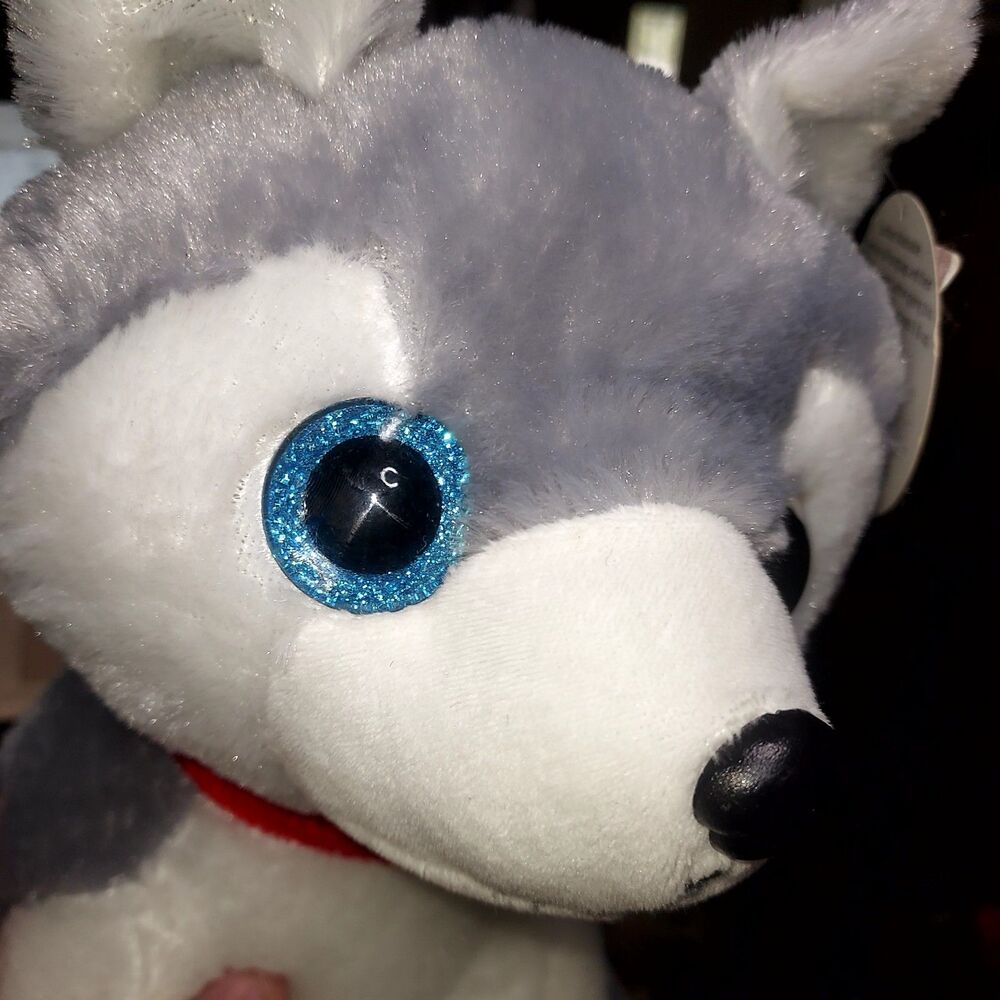 BMI Merchandise Husky Puppy Sparkling Blue Eyes Sweet Clean 10" Plush NWT NEW - Picture 2 of 12